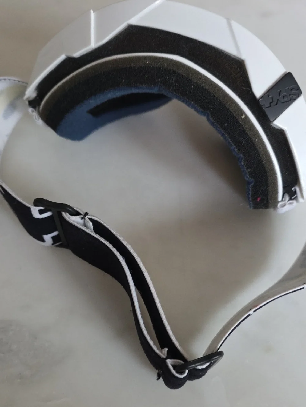 SPY White Snow Goggles with Brown Lens